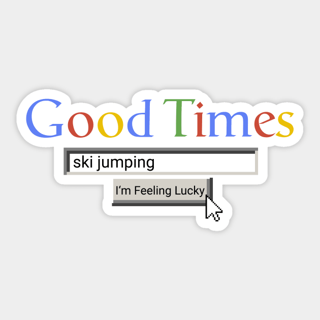 Good Times Ski Jumping Sticker by Graograman
